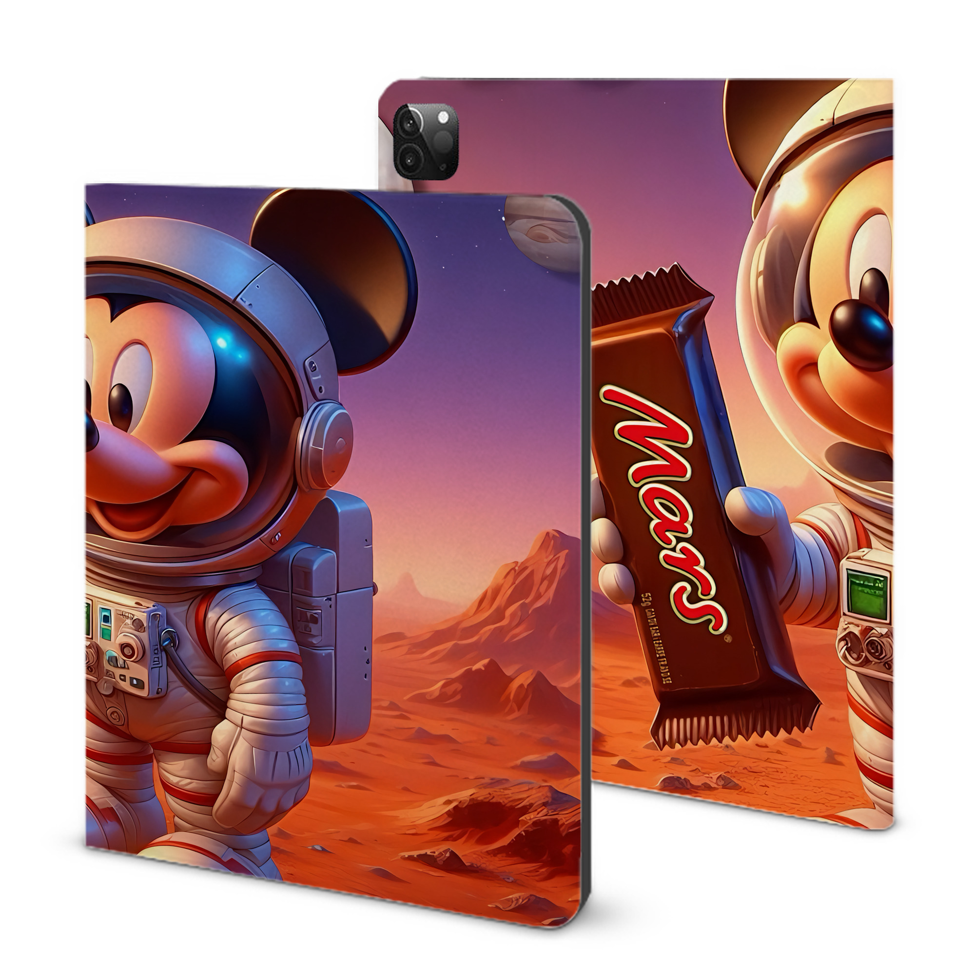 （画像用） ミッキーマウス Mickey Mouse IPadケース ペンホルダー付き ブックスタイルデザイン